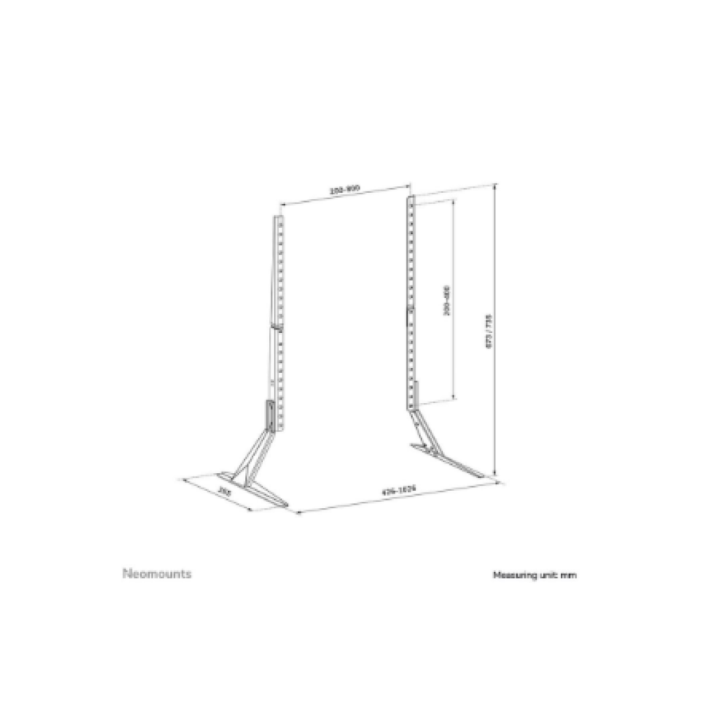 Neomounts Desk Mount , DS45-430BL19 TV stand , Adjustable Height , 23-75 , Maximum weight (capacity) 40 kg , Black