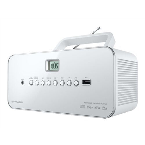 Muse , M-28RDW , Portable radio CD/MP3 Player with USB , White