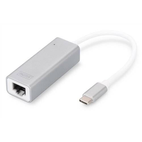 Digitus , USB Type C 3.0 Gigabit Ethernet Adapter 10/100/1000 Mbps , DN-3024 , USB Type-C to RJ45