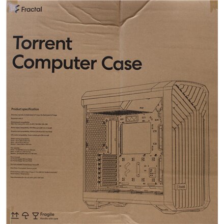 SALE OUT. Fractal Design Torrent Black RGB TG , Fractal Design , Torrent Black RGB TG Light Tint , Torrent Black RGB TG , ATX , Black , DAMAGED PACKAGING