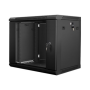 Lanberg Rack cabinet 19 wall-mount 9U/600x450 (flat pack) V2, black , Lanberg