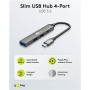 Goobay Slim 4-Port USB Hub, USB-C to USB-C/USB-A, 5 Gbit/s , 74459