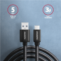 AXAGON Data and charging USB 3.2 Gen 1 cable, 1 m , BUCM3-AM10AB , USB Type A - USB Type C