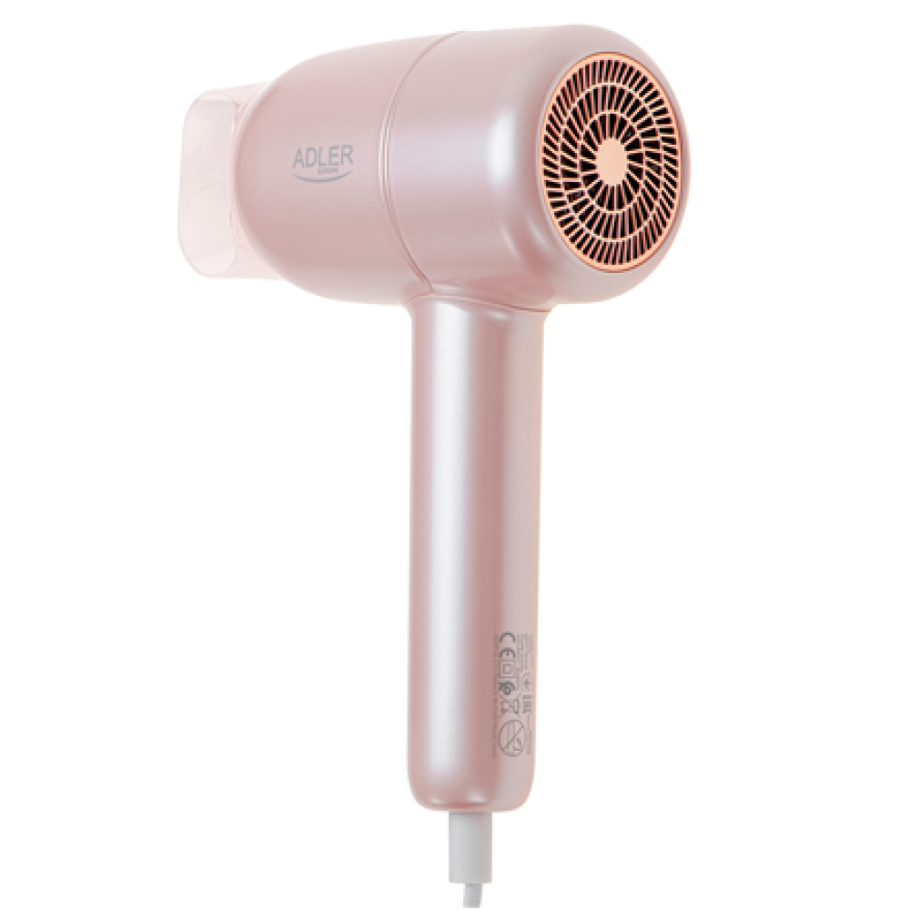 Adler Hair Dryer , AD 2279p , 1800 W , Number of temperature settings 2 , Ionic function , Pink