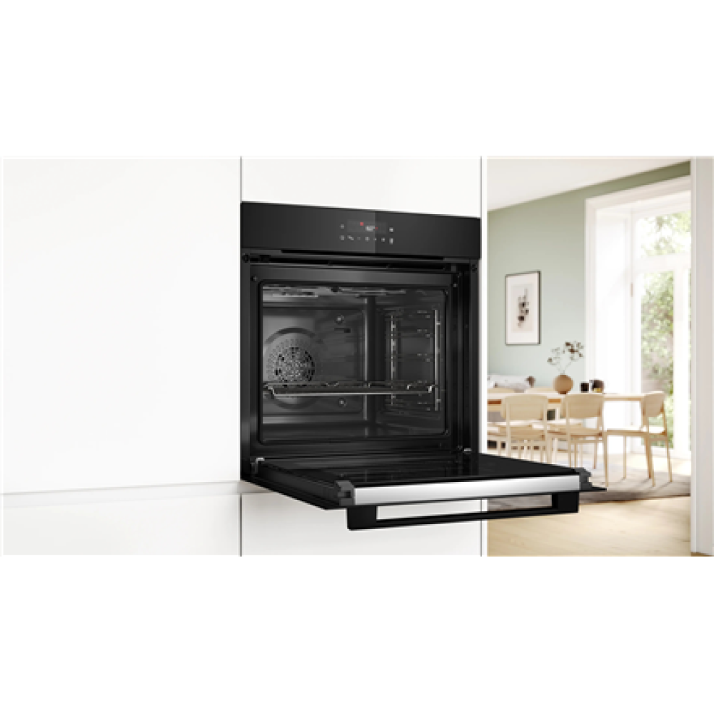 Bosch Oven , HBA572BB4 , 71 L , Electric , Pyrolytic/Hydrolytic , Touch , Height 59.5 cm , Width 59.4 cm , Black