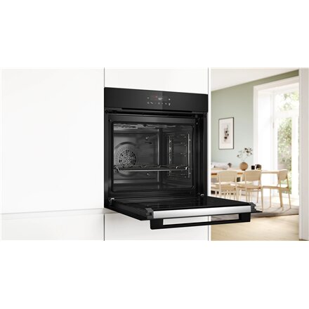Bosch Oven , HBA572BB4 , 71 L , Electric , Pyrolytic/Hydrolytic , Touch , Height 59.5 cm , Width 59.4 cm , Black
