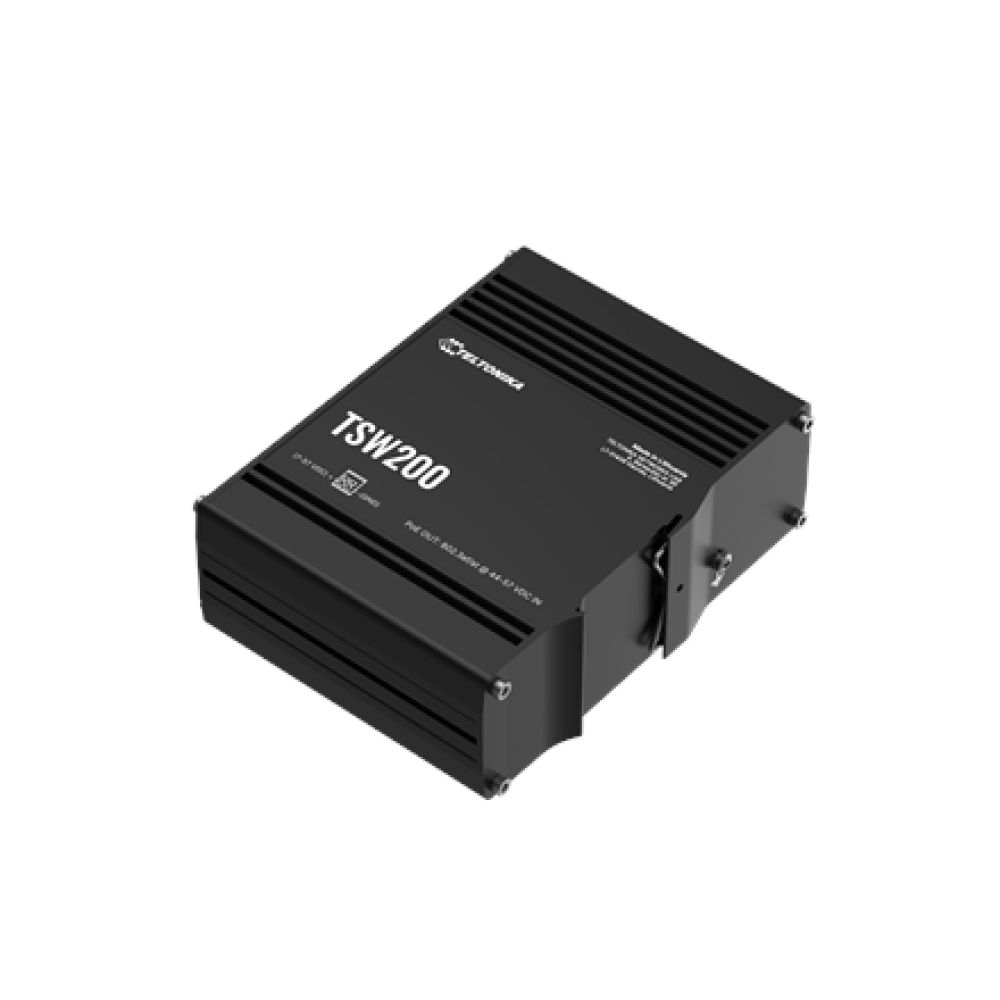 Teltonika TSW200 , Industrial POE+ Ethernet Switch , DIN rail mountable , SFP ports quantity 2 , PoE+ ports quantity 8