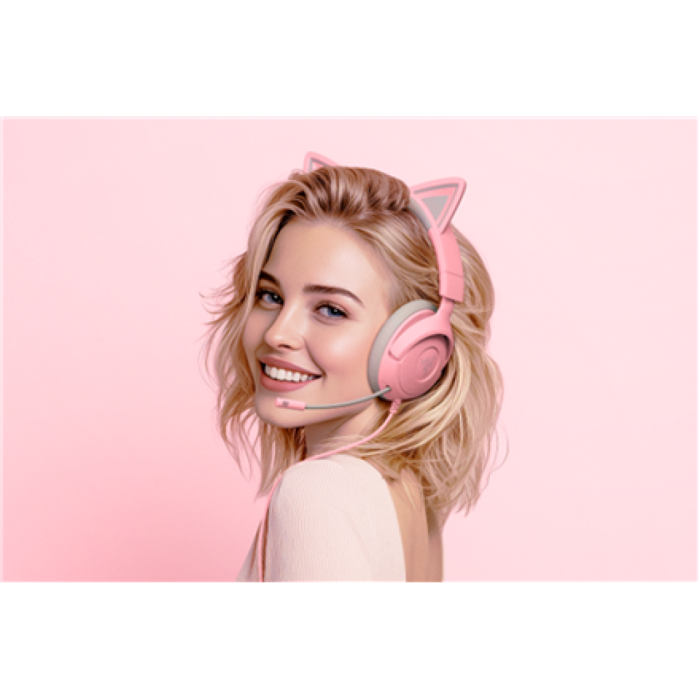 Razer Gaming Headset , Kraken Kitty V3 X , Wired , Over-Ear , Microphone , Quartz