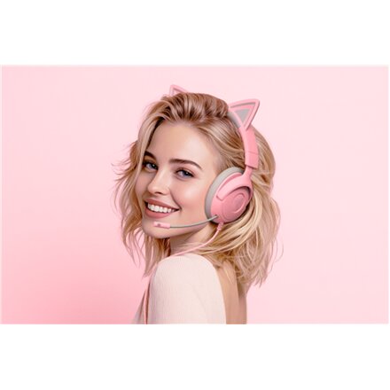 Razer Gaming Headset , Kraken Kitty V3 X , Wired , Over-Ear , Microphone , Quartz