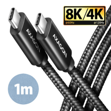 AXAGON Data and charging USB4 Gen 3x2 cable, 1 m , BUCM432-CM10AB , USB Type C - USB Type C