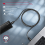 AXAGON Data and charging USB4 Gen 3x2 cable, 1 m , BUCM432-CM10AB , USB Type C - USB Type C