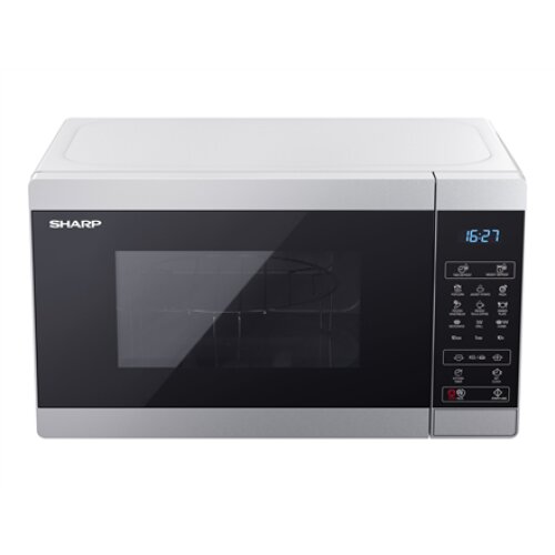Sharp , Microwave Oven , YC-MG02E-S , Free standing , 20 L , 800 W , Grill , Silver