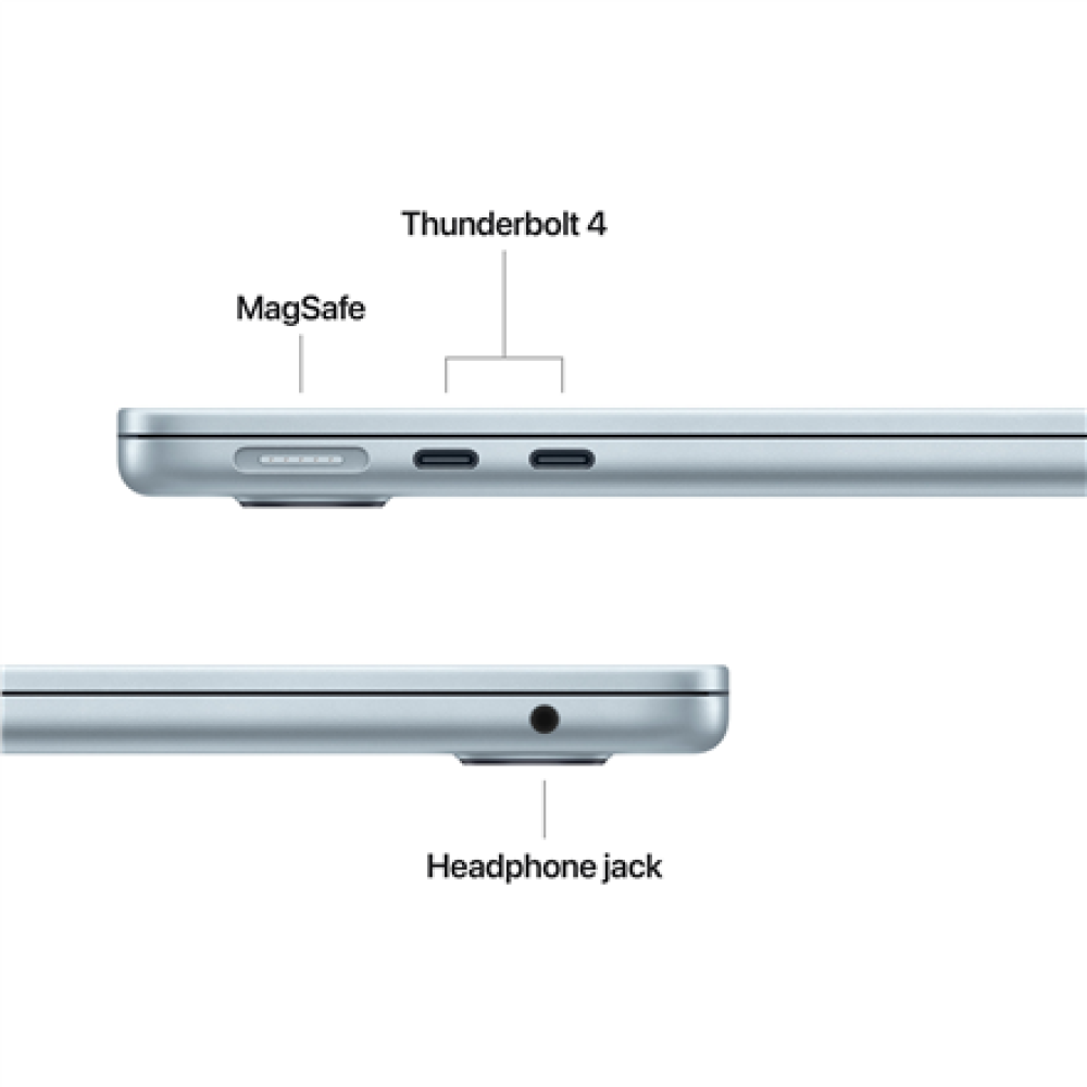Apple MacBook , Air , Sky Blue , 13 , IPS , 2560 x 1664 pixels , Apple M4 , 24 GB , Solid-state drive capacity 512 GB , Apple M4 chip 10-core CPU/10-core GPU , macOS , 802.11ax , Bluetooth version 5.0 , Keyboard language English , Keyboard backlit , Warra