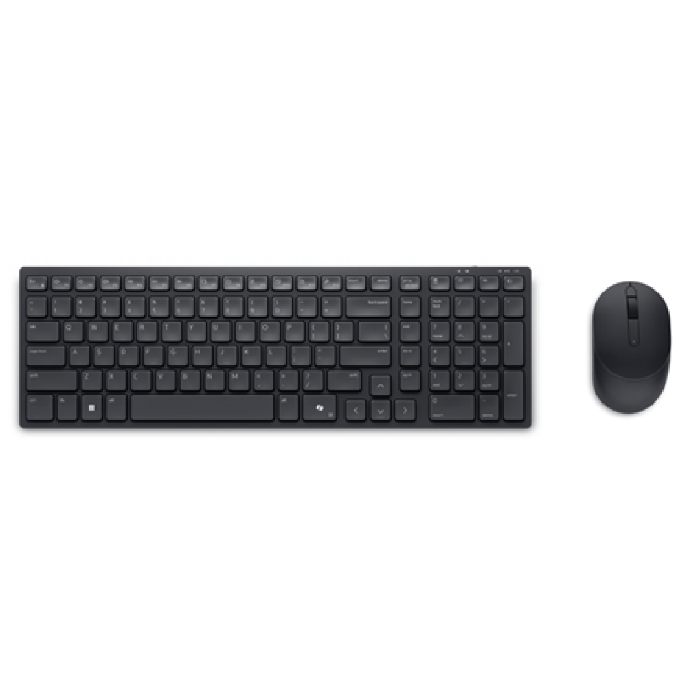Dell , Silent Keyboard and Mouse , KM555 , Keyboard and Mouse Set , Wireless , Estonian (QWERTY) , Black , 2.4 GHz, Bluetooth 5.1 , Wireless connection