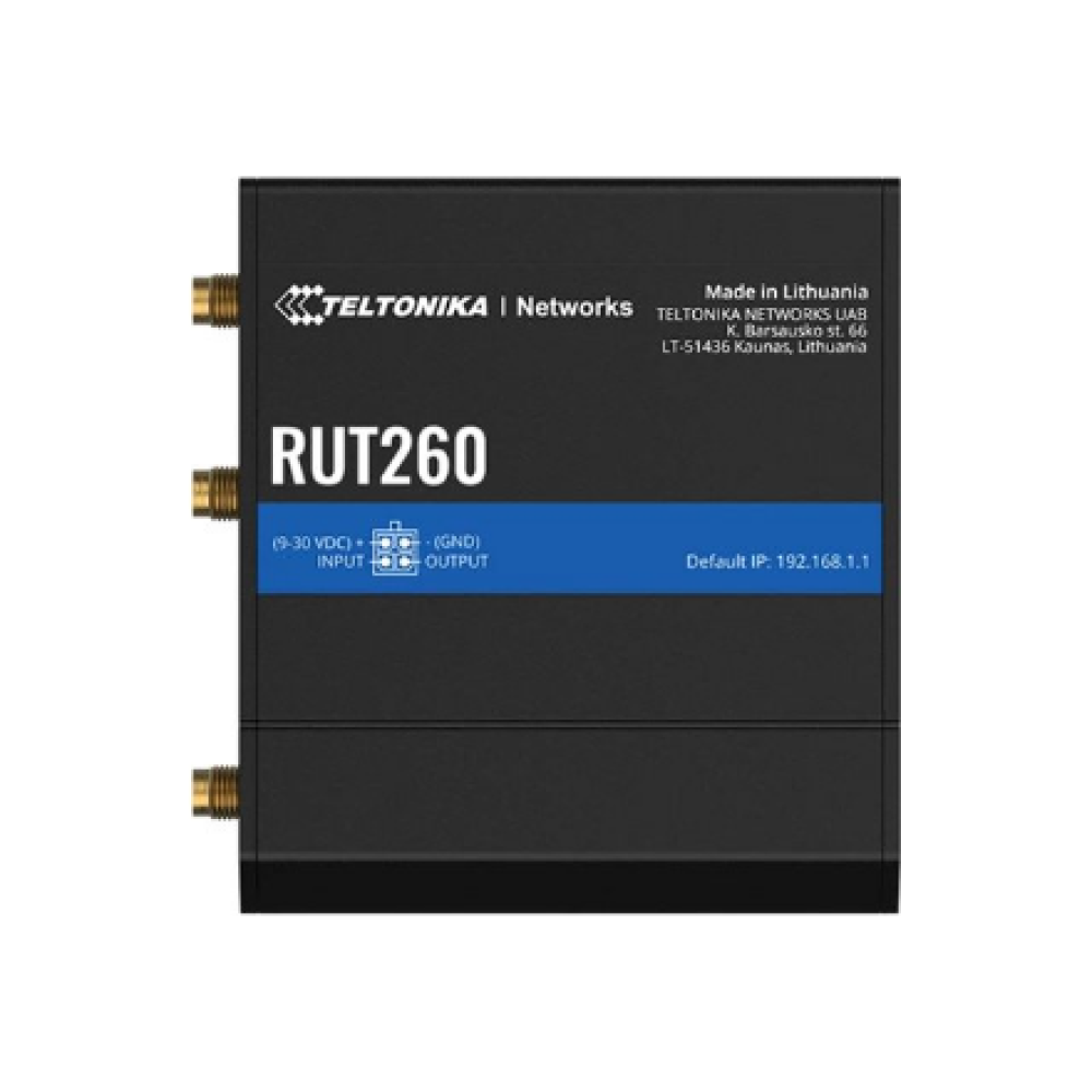 LTE Cat 6 Router , RUT260 , 802.11n , 10/100 Mbit/s , Ethernet LAN (RJ-45) ports 2 , Mesh Support No , MU-MiMO No , 4G