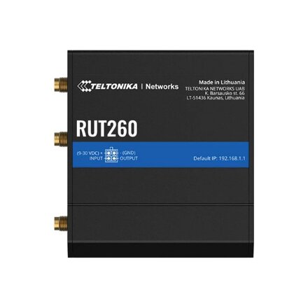 Teltonika , LTE Cat 6 Router , RUT260 , 802.11n , 10/100 Mbit/s , Ethernet LAN (RJ-45) ports 2 , Mesh Support No , MU-MiMO No , 4G
