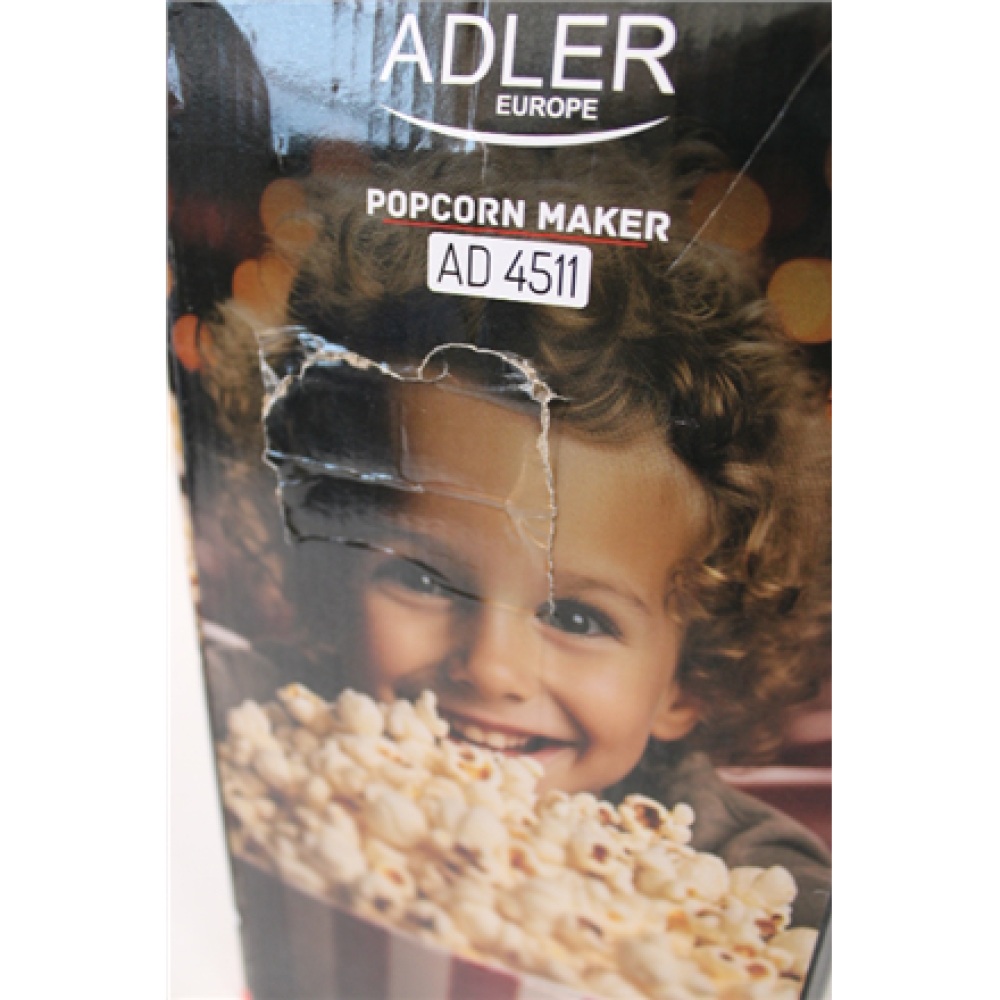SALE OUT. , Adler , Popcorn Machine , AD 4511 , Popcorn maker , 1200 W , DAMAGED PACKAGING, SCRATCHES ON PLASTIC COVER