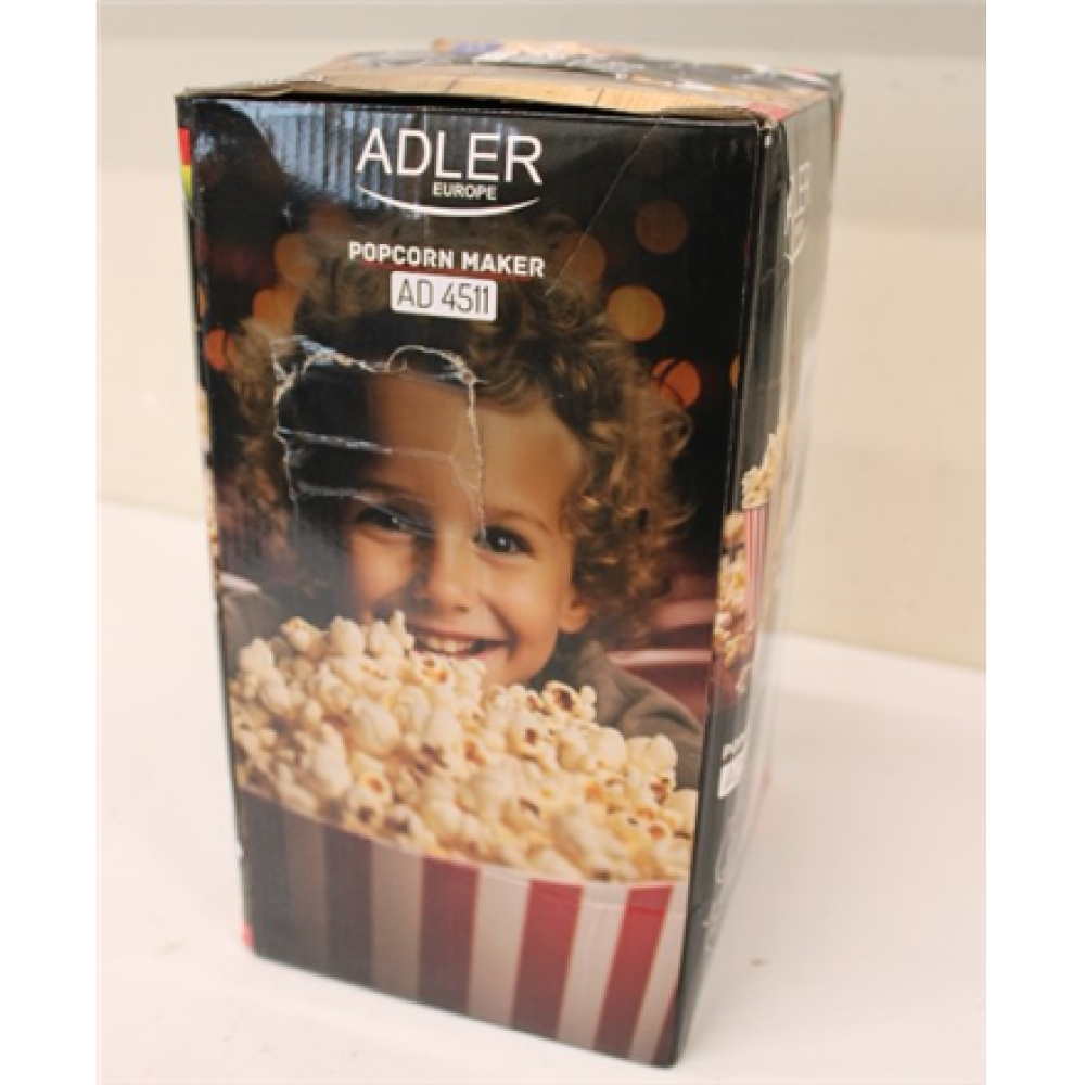 SALE OUT. , Adler , Popcorn Machine , AD 4511 , Popcorn maker , 1200 W , DAMAGED PACKAGING, SCRATCHES ON PLASTIC COVER
