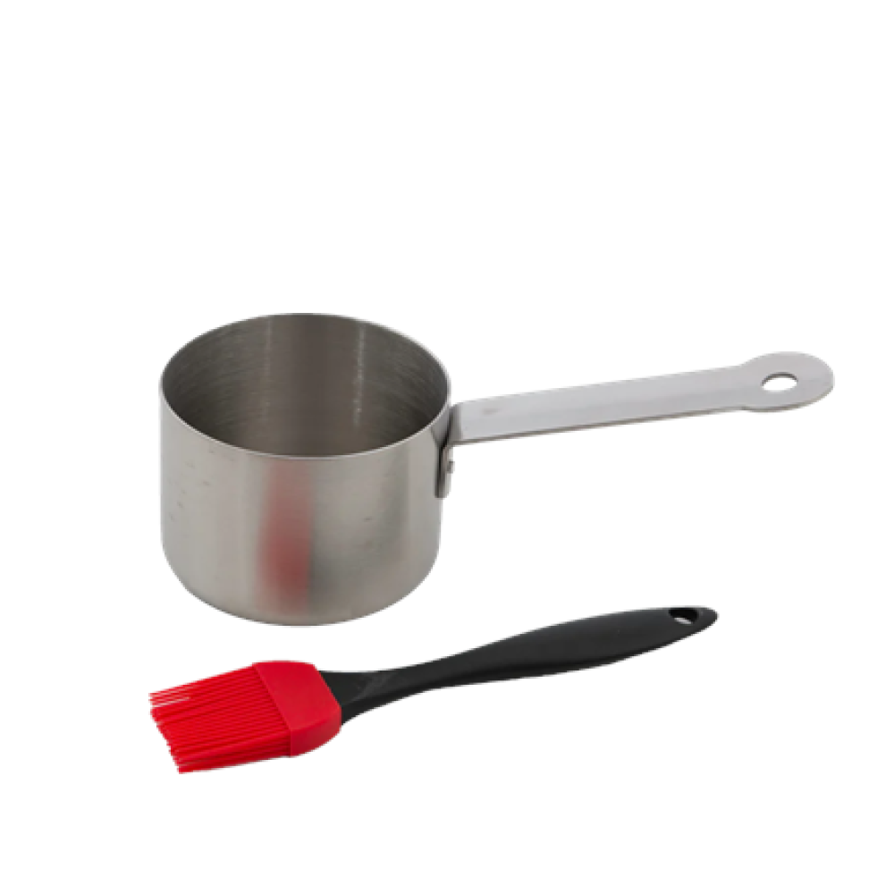 Barbecook , Stainless steel saucepot with brush, 10.5 x 7.5 x 23 cm , BC-ACC-7211