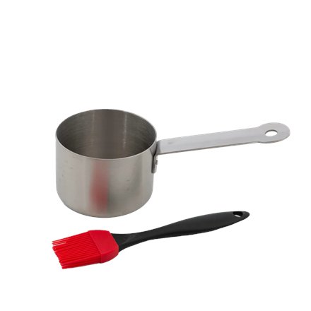 Barbecook , Stainless steel saucepot with brush, 10.5 x 7.5 x 23 cm , BC-ACC-7211