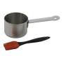 Barbecook , Stainless steel saucepot with brush, 10.5 x 7.5 x 23 cm , BC-ACC-7211
