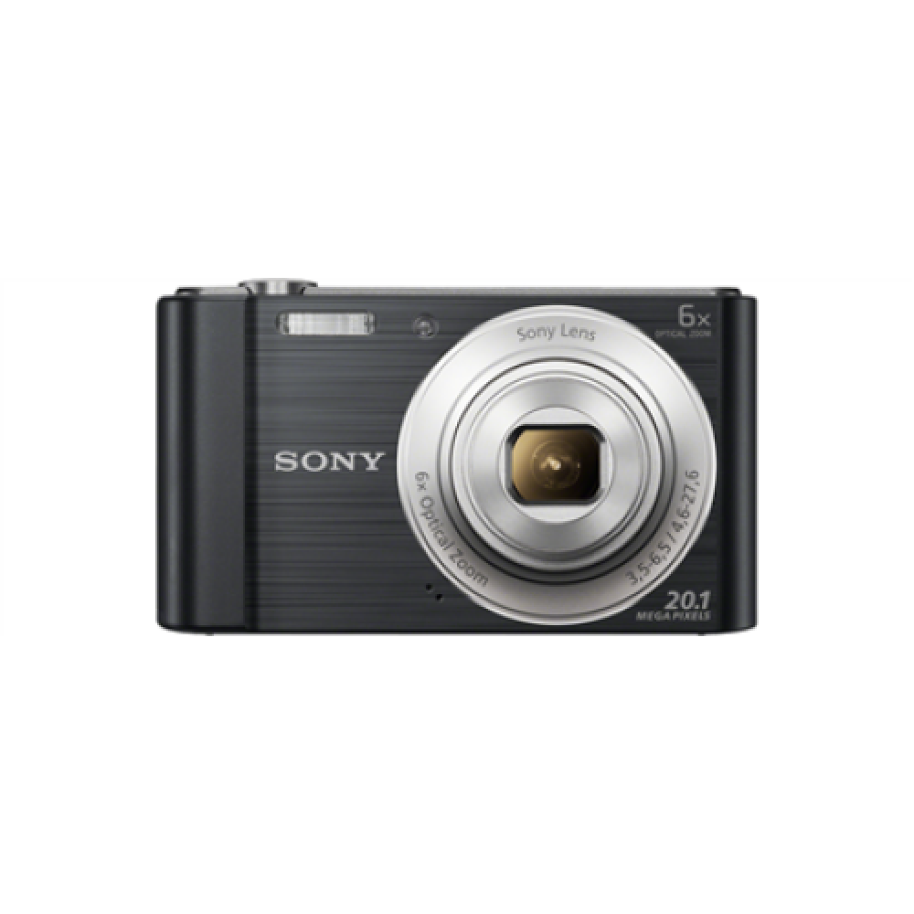Sony Cyber-shot DSC-W810 Compact camera, 20.1 MP, Optical zoom 6 x, Digital zoom 48 x, Image stabilizer, ISO 800, Display diagonal 6.86 cm, Video recording, Lithium, Black