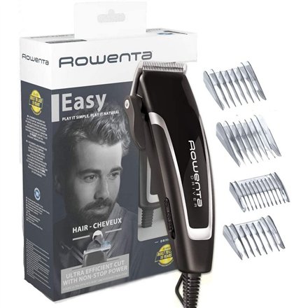 Rowenta Hair Trimmer , TN1603F0 , Corded , Black/Silver