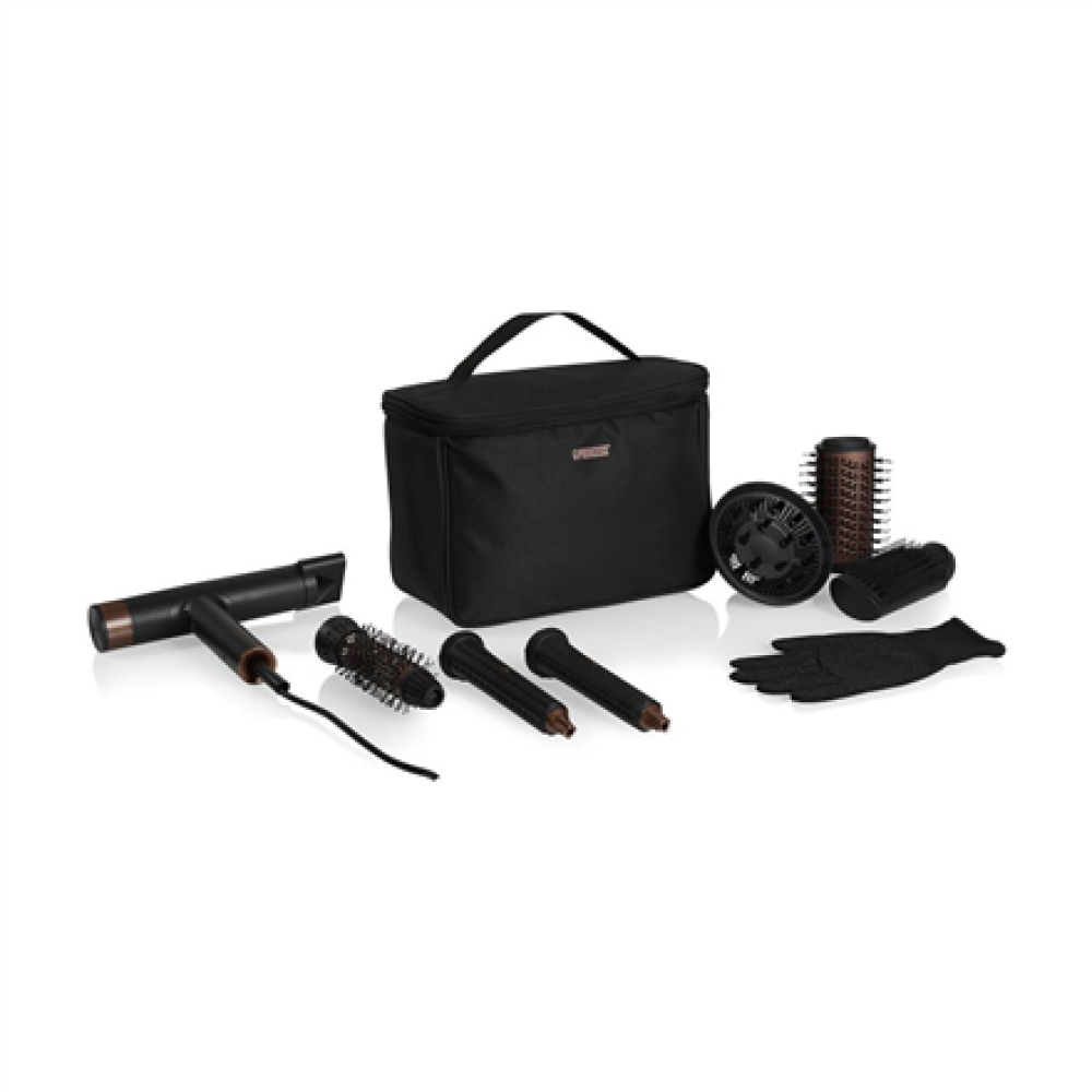 Princess Airstyler Pro , 529205 , 2000 W , Number of temperature settings 3 , Ionic function , Diffuser nozzle , Black