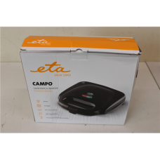 SALE OUT. ETA ETA415190010 Campo Sandwich maker, 750 W, Black , ETA Sandwich maker , ETA415190010 , 750 W , Number of plates 1 , Number of pastry 2 , Black , DAMAGED PACKAGING