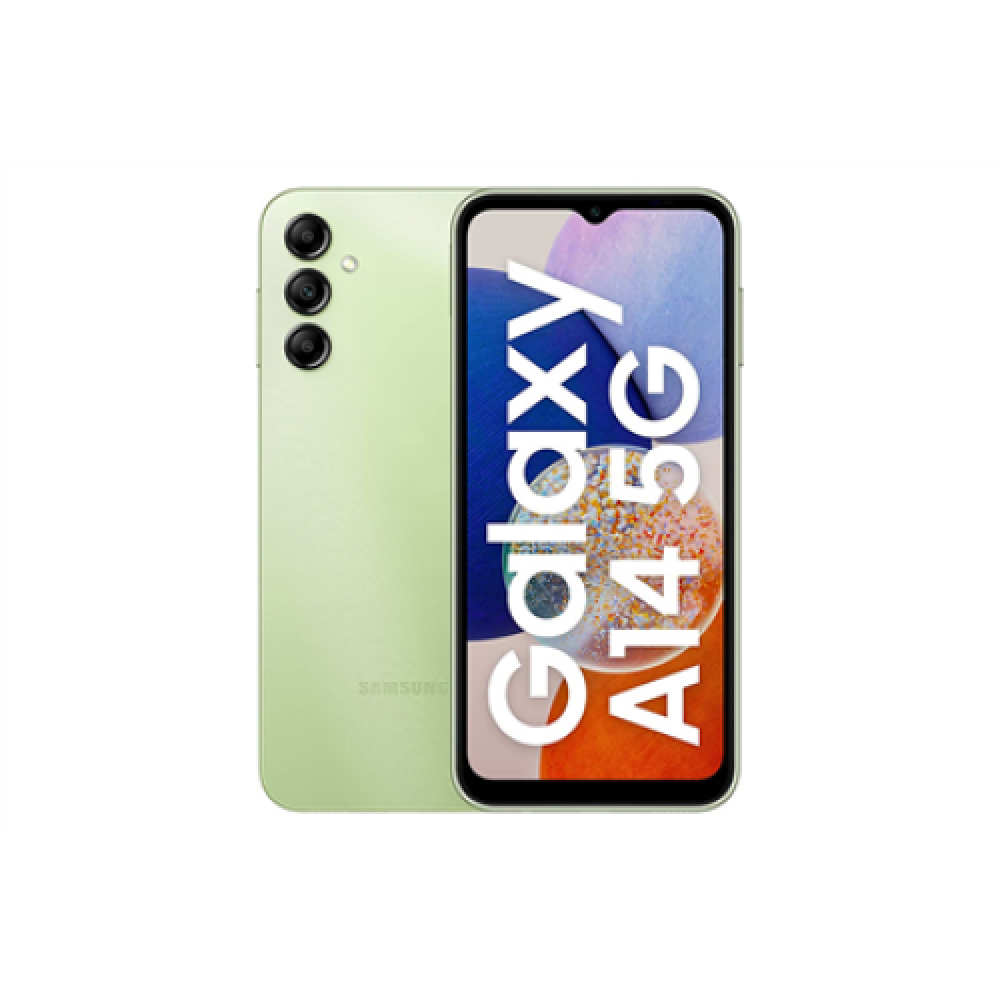 Samsung Galaxy A14 (A146P) Green 6.6 PLS LCD Mediatek MT6833 Dimensity 700 (7 nm) Internal RAM 4 GB 64 GB microSDXC Dual SIM Nano-SIM 3G 4G 5G Main camera 50 + 5 + 2 MP Secondary camera 13 MP Android 13 5000 mAh