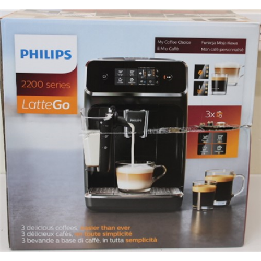 SALE OUT. Philips , Espresso Coffee maker , EP2230/10 , Built-in milk frother , Fully automatic , Matte Black , DAMAGED PACKAGING