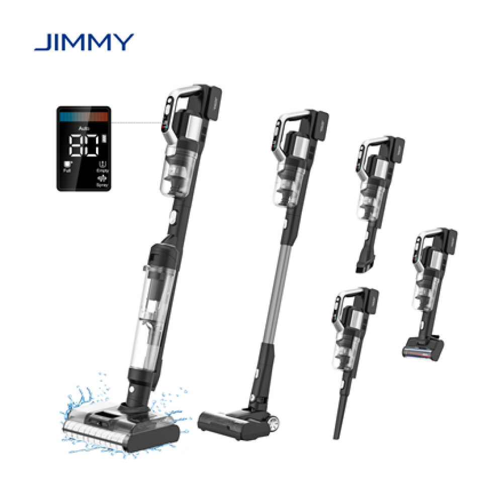 Jimmy Vacuum cleaner and washer , PW11 Pro Max-B , Cordless operating , Washing function , 460 W , 21.6 V , Operating time (max) 40-80 min , Black/Silver