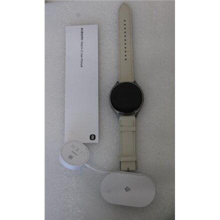 SALE OUT. Xiaomi Watch 2 Titan Gray Case With White Leather Strap , SALE OUT. Xiaomi , Watch 2 Titan , Smart watch , GPS (satellite) , AMOLED , 1.43 , Gray , USED, MISSING INNER PACKAGING