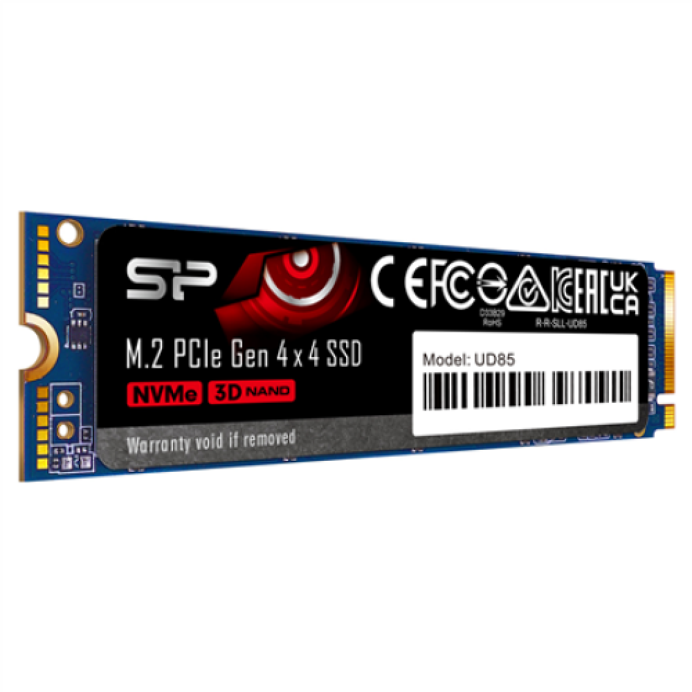 Silicon Power SSD UD85 250 GB SSD form factor M.2 2280 SSD interface PCIe Gen4x4 Write speed 1300 MB/s Read speed 3300 MB/s