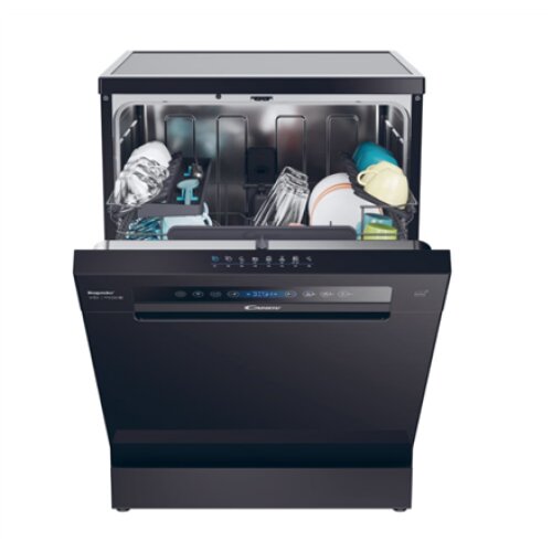 Candy Dishwasher , CF 5C6F0B , Free standing , Width 59.7 cm , Number of place settings 15 , Number of programs 8 , Energy efficiency class C , Display , Black