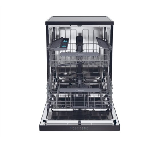 Candy Dishwasher , CF 5C6F0B , Free standing , Width 59.7 cm , Number of place settings 15 , Number of programs 8 , Energy efficiency class C , Display , Black