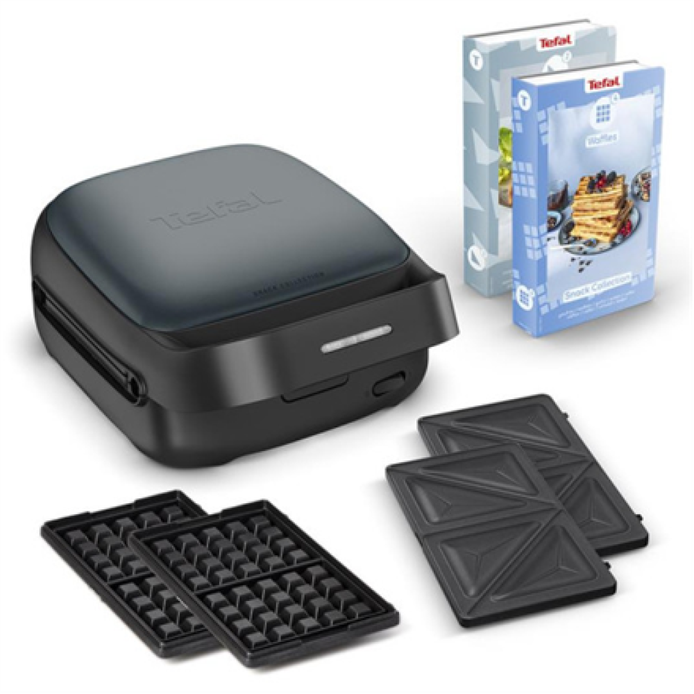 TEFAL , Sandwich and Waffle Maker , Snack Colletion , 700 W , Number of plates 2 , Ceramic coating , Black