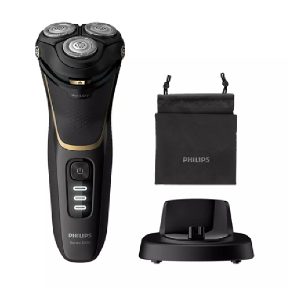 Philips Electric shaver S3333/54 Series 3000 Operating time (max) 60 min, Wet & Dry, Lithium Ion, Black