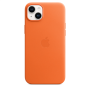 Apple 14 Plus Leather Case with MagSafe Orange