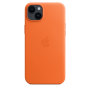 Apple 14 Plus Leather Case with MagSafe Orange