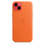 Apple 14 Plus Leather Case with MagSafe Orange