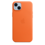 Apple 14 Plus Leather Case with MagSafe Orange