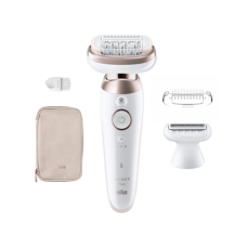 Braun Epilator , SES9-030 3D Silk-Epilk 9 Flex , Operating time (max) 50 min , Number of power levels 2 , Wet & Dry , White/Rose