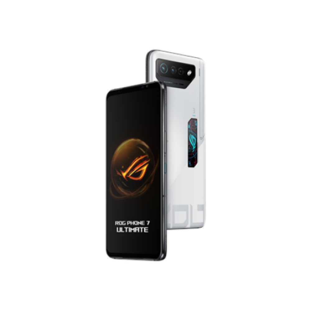 Asus ROG Phone 7 Ultimate Storm White, 6.78 , AMOLED, 1080 x 2448 pixels, Qualcomm SM8550-AB, Snapdragon 8 Gen 2 (4 nm), Internal RAM 16 GB, 512 GB, Dual SIM, Nano-SIM, 3G, 4G, 5G, Main camera 50+13+5 MP, Secondary camera 32 MP, Android, 13, 6000 mAh