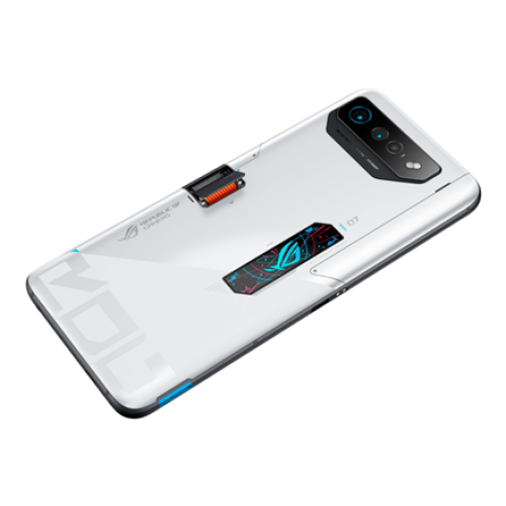 Asus ROG Phone 7 Ultimate Storm White, 6.78 , AMOLED, 1080 x 2448 pixels, Qualcomm SM8550-AB, Snapdragon 8 Gen 2 (4 nm), Internal RAM 16 GB, 512 GB, Dual SIM, Nano-SIM, 3G, 4G, 5G, Main camera 50+13+5 MP, Secondary camera 32 MP, Android, 13, 6000 mAh