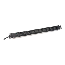 Digitus Aluminum outlet strip, IEC C14 plug , DN-95404 , Sockets quantity 10