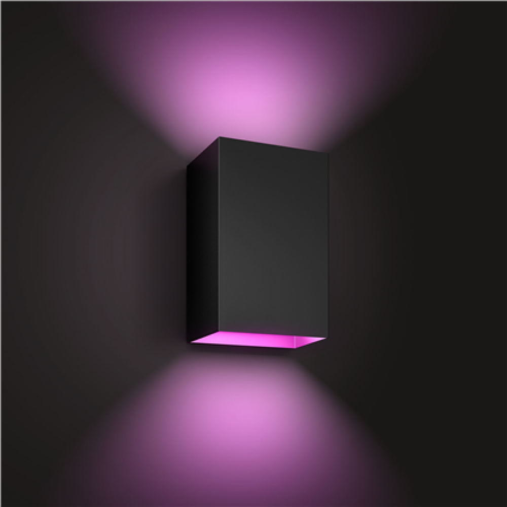 Philips Hue WCA Resonate Outdoor Wall Lantern, Black , 8 W , 2000-6500 Hue White Colour Ambiance