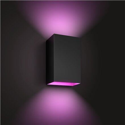 Philips Hue WCA Resonate Outdoor Wall Lantern, Black , 8 W , 2000-6500 Hue White Colour Ambiance