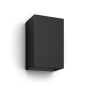 Philips Hue WCA Resonate Outdoor Wall Lantern, Black , 8 W , 2000-6500 Hue White Colour Ambiance