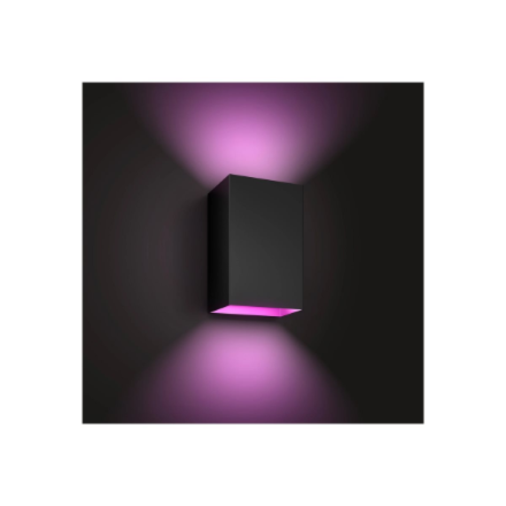 Philips Hue WCA Resonate Outdoor Wall Lantern, Black , 8 W , 2000-6500 Hue White Colour Ambiance